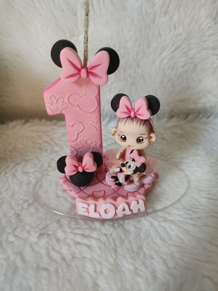 Mini Topo com Vela no Tema Ratinha