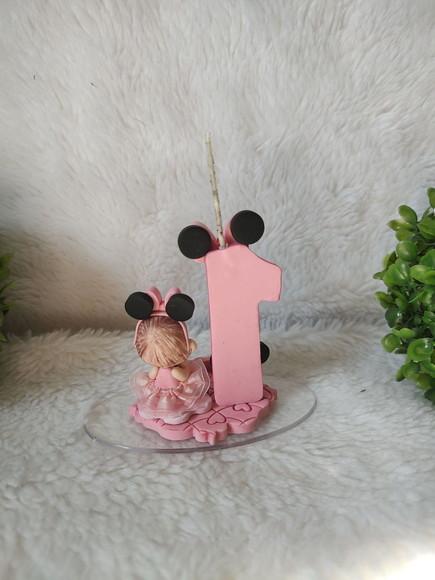 Mini Topo com Vela no Tema Ratinha