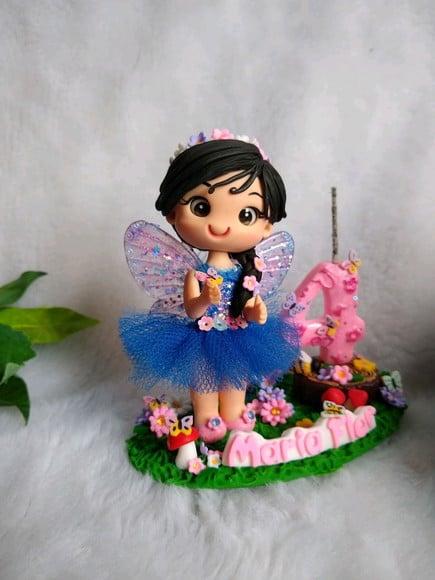 Mini topo de bolo jardim encantado