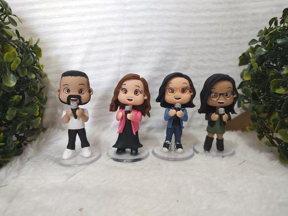 Miniatura Personalizada Grupo Musical 8 Bonecos