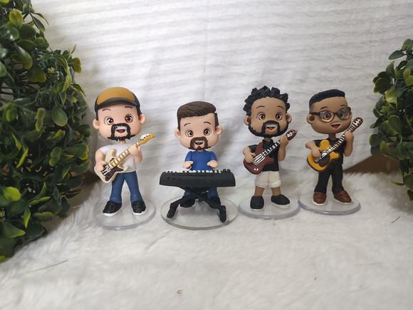 Miniatura Personalizada Grupo Musical 8 Bonecos