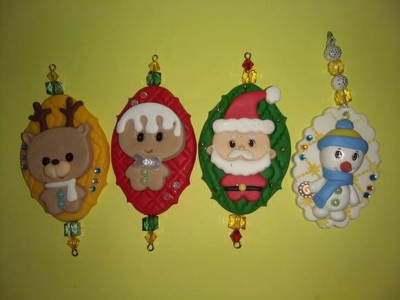 pingente de natal com franja