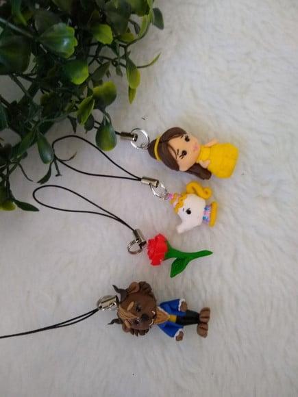 Pingente Personagens Da Bela E A Fera