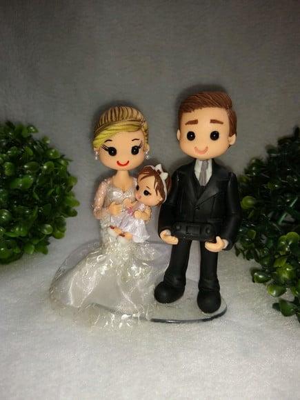 Topo Casamento Casal com Bebê
