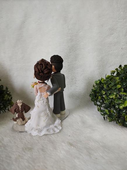 Topo Casamento com 1 Pet e Profissão