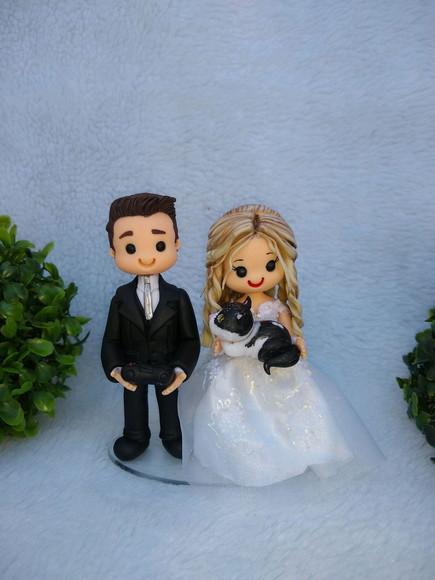 Topo casamento com gato e videogame
