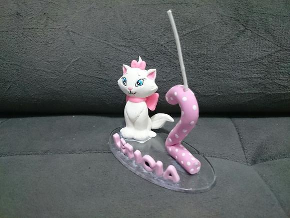 Topo com vela da gata marie