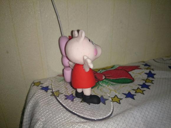 Topo Com Vela Porquinha Rosa
