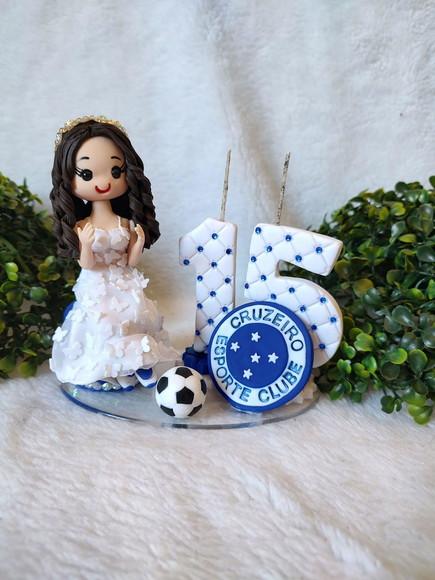 Topo de Bolo 15 Anos ,futebol Cruzeiro