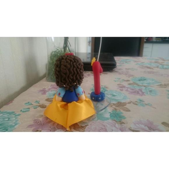 Topo de bolo branca de neve