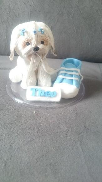 topo de bolo cachorrinho