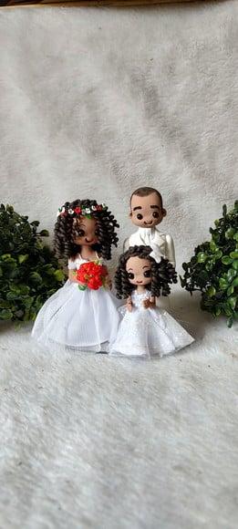 Topo de Bolo Casamento com 1 Filha