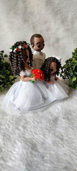 Topo de Bolo Casamento com 1 Filha