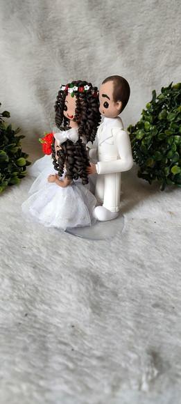 Topo de Bolo Casamento com 1 Filha