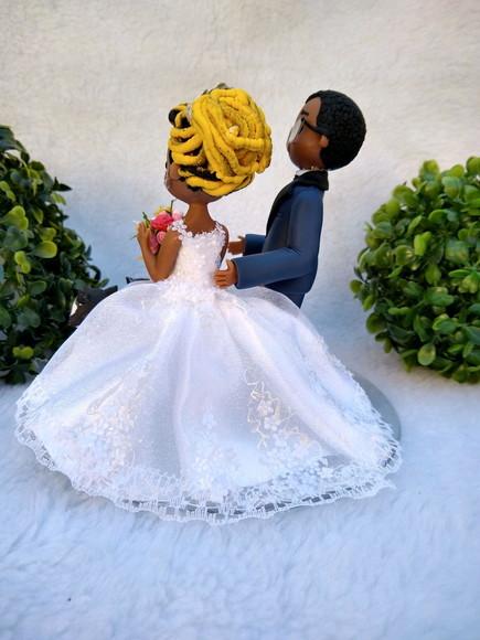 topo de bolo casamento com pets