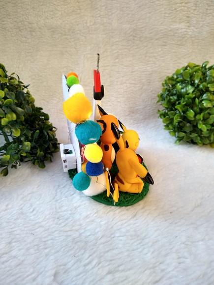 Topo de bolo cenário com Led pokemon