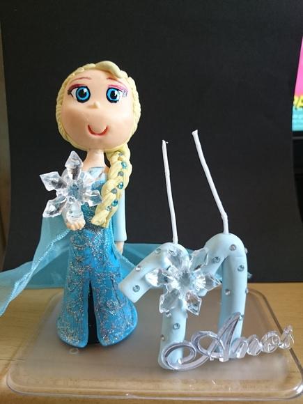 Topo de bolo Elsa