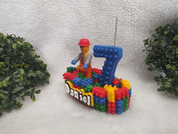 Topo de Bolo Lego