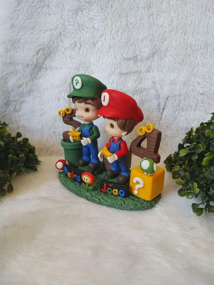 Topo de Bolo para Irmãos no Tema Mario Bros