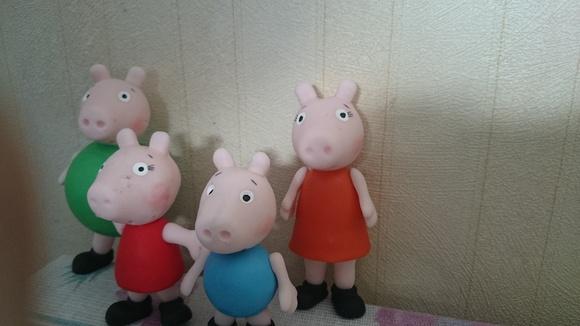 Topo De Bolo Porquinha Rosa E Sua Família