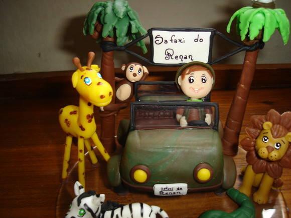 topo de bolo safari