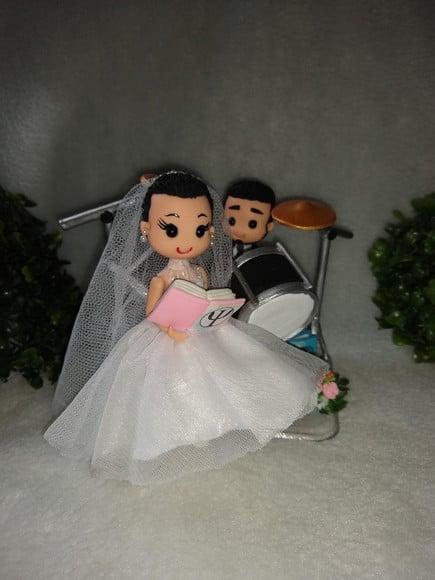 Topo de casamento baterista