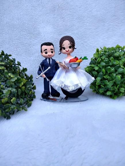 Topo de casamento borracheiro e nutricionista