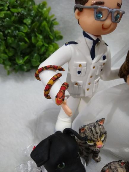 topo de casamento com 6 pets