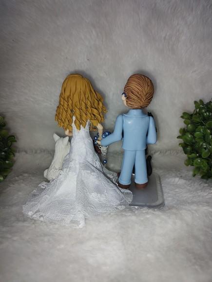 Topo de Casamento com 5 Pets