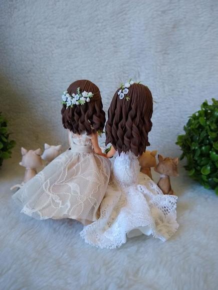 topo de casamento com 7 pets
