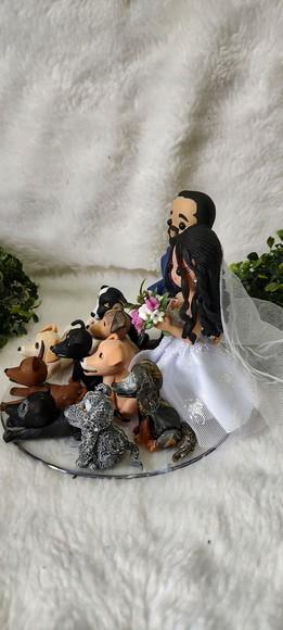 Topo de Casamento com 9 Pets