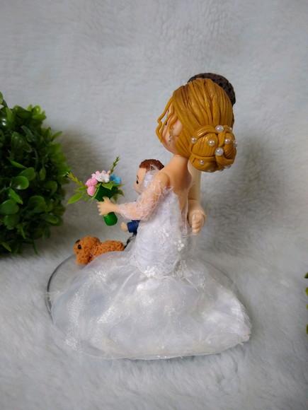 Topo de Casamento com Filho Pequeno e Pet