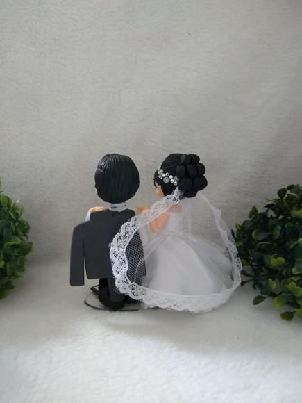 Topo de casamento com lanche