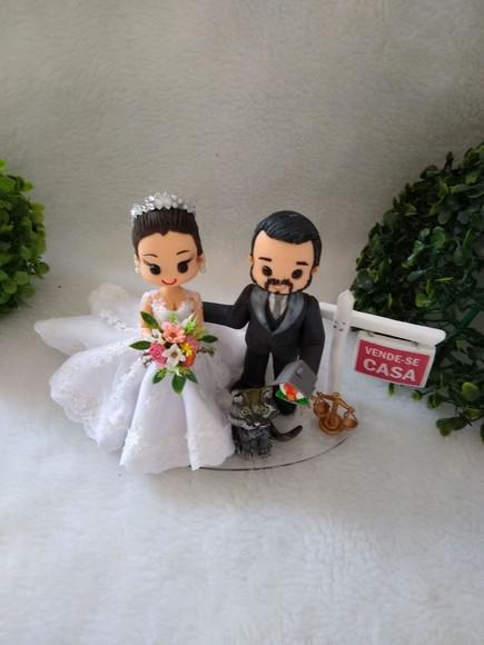 topo de casamento com pet e profissão