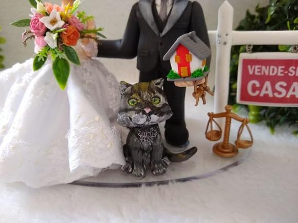 topo de casamento com pet e profissão