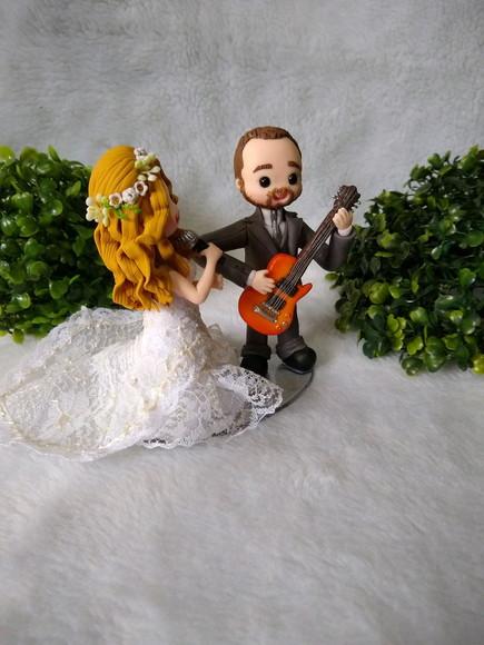 Topo de casamento guitarra
