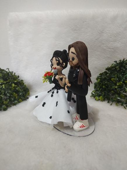 Topo de Casamento Guitarrista e Cantora