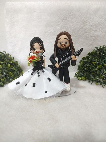 Topo de Casamento Guitarrista e Cantora