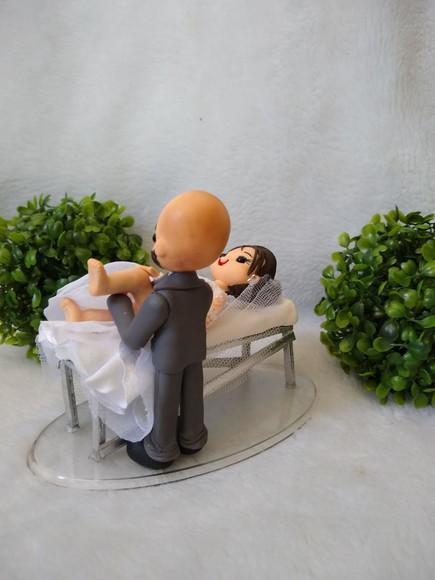 Topo de casamento noivo fisioterapeuta