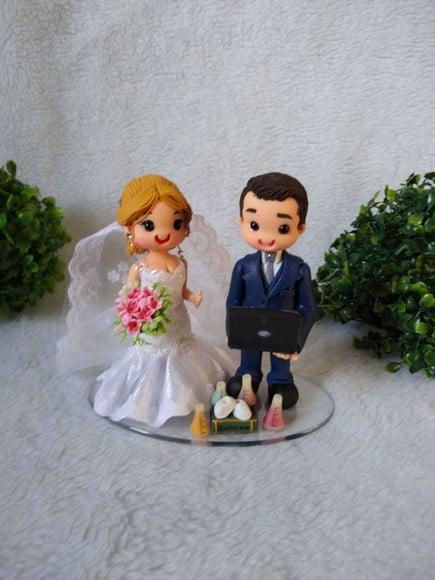 Topo de casamento profissão e gravidez