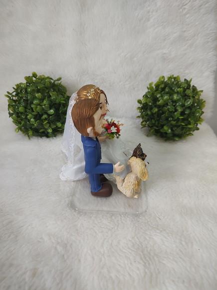 Topo de Casamento Personalizado com 2 Pets