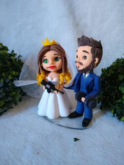 Topo de Casamento Personalizado Academia