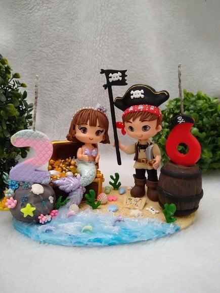 Topo Sereia e pirata com vela