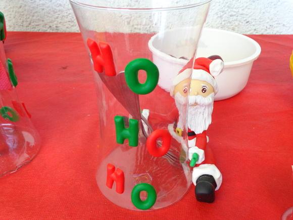 vaso com papai noel