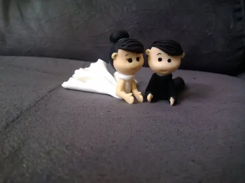 Aplique casal deitado