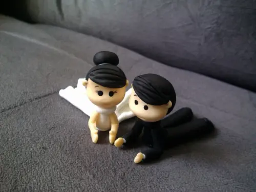 Aplique casal deitado
