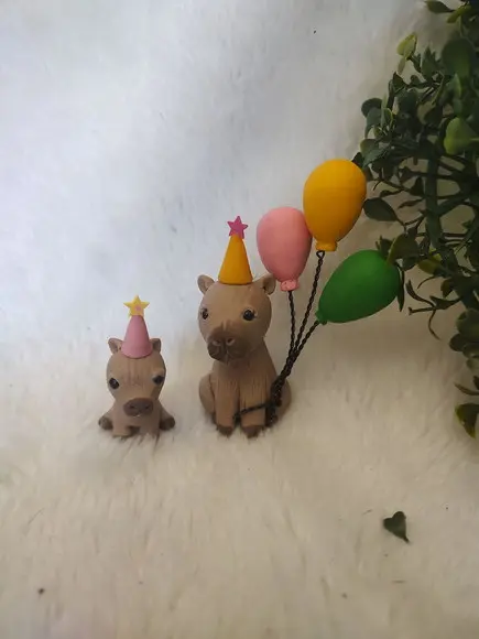 Aplique Festa Capivara Mãe e Filho