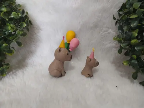 Aplique Festa Capivara Mãe e Filho