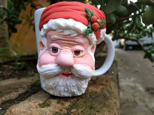 Caneca papai Noel, caneca decorada
