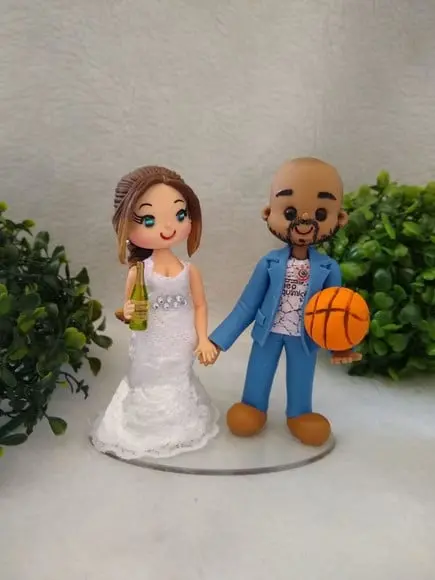 Casal de noivinhos basquete